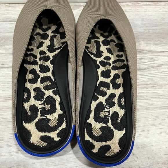 Rothy’s The Almond Demi Flats in Portobello Tan Knit Mules Women’s Size 13 - Picture 2 of 5